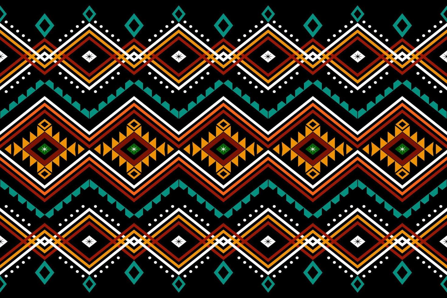 Geometric ethnic oriental seamless pattern traditional Design for background, carpet, wallpaper, clothing, wrapping, batik, fabric, Vector, illustration, embroidery style. vector