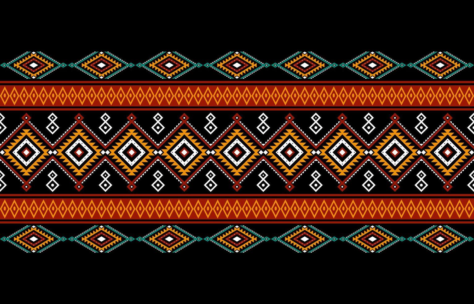 Geometric ethnic oriental seamless pattern traditional Design for background, carpet, wallpaper, clothing, wrapping, batik, fabric, Vector, illustration, embroidery style. vector