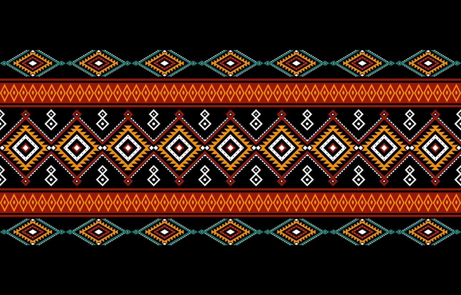 Geometric ethnic oriental seamless pattern traditional Design for background, carpet, wallpaper, clothing, wrapping, batik, fabric, Vector, illustration, embroidery style. vector