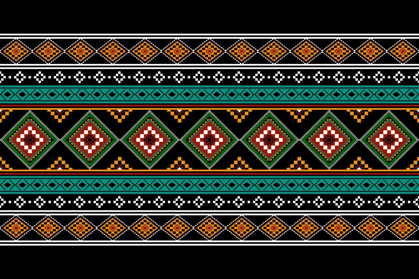 Geometric ethnic oriental seamless pattern traditional Design for background, carpet, wallpaper, clothing, wrapping, batik, fabric, Vector, illustration, embroidery style. vector