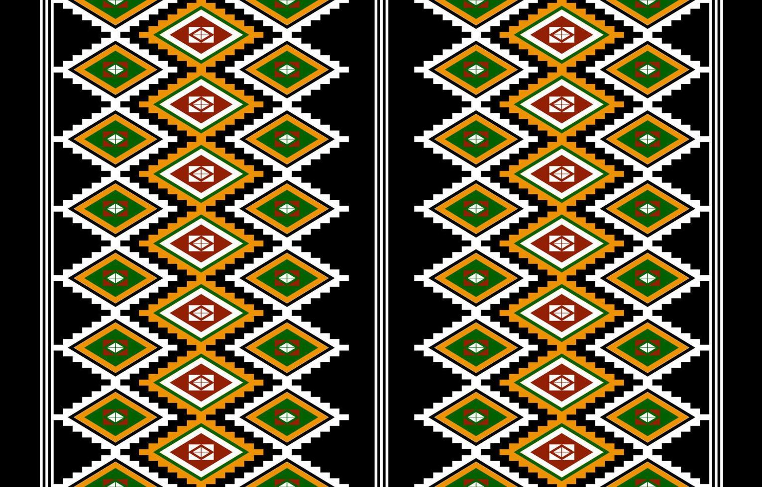 Geometric ethnic oriental seamless pattern traditional Design for background, carpet, wallpaper, clothing, wrapping, batik, fabric, Vector, illustration, embroidery style. vector
