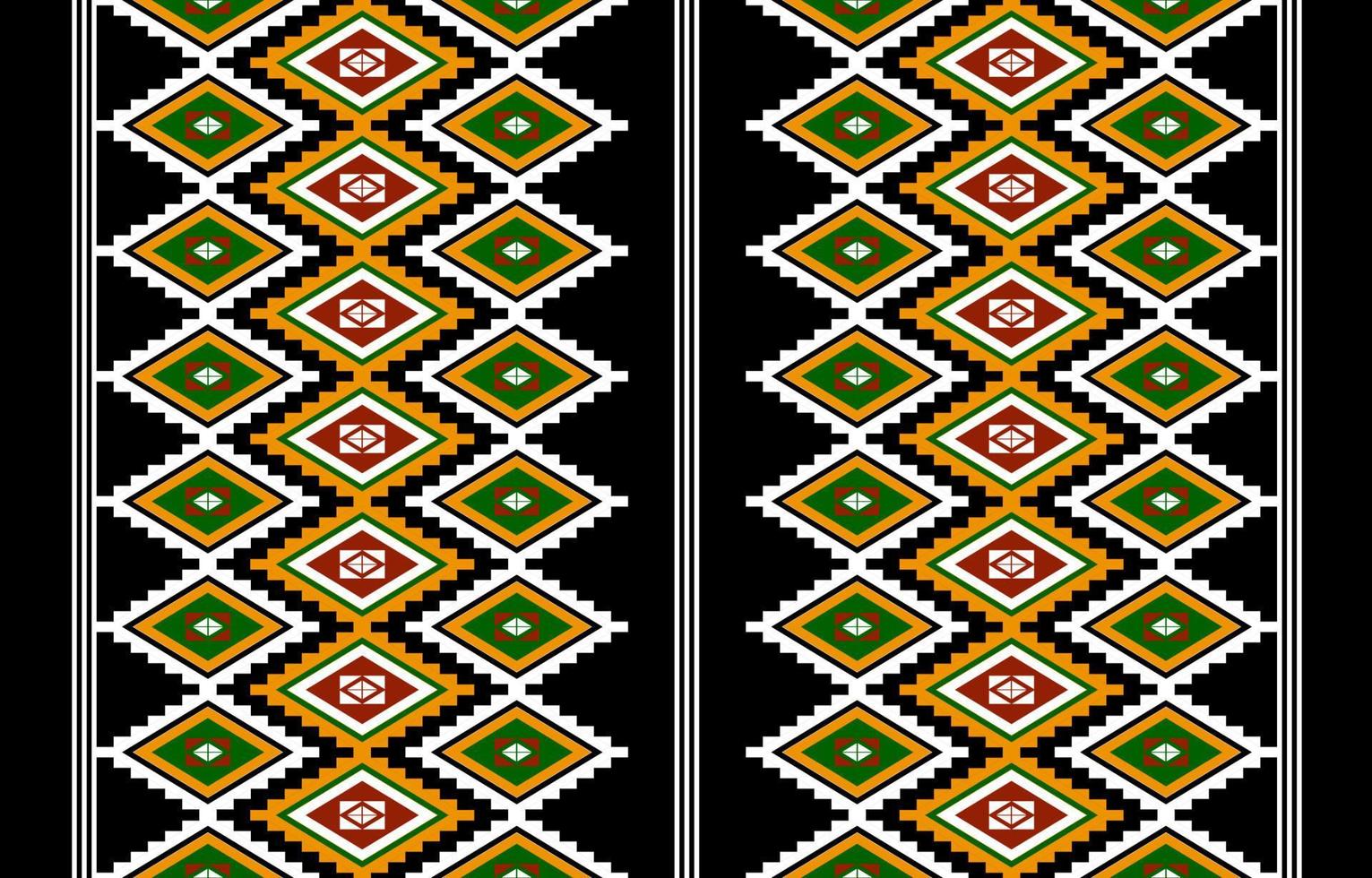 Geometric ethnic oriental seamless pattern traditional Design for background, carpet, wallpaper, clothing, wrapping, batik, fabric, Vector, illustration, embroidery style. vector