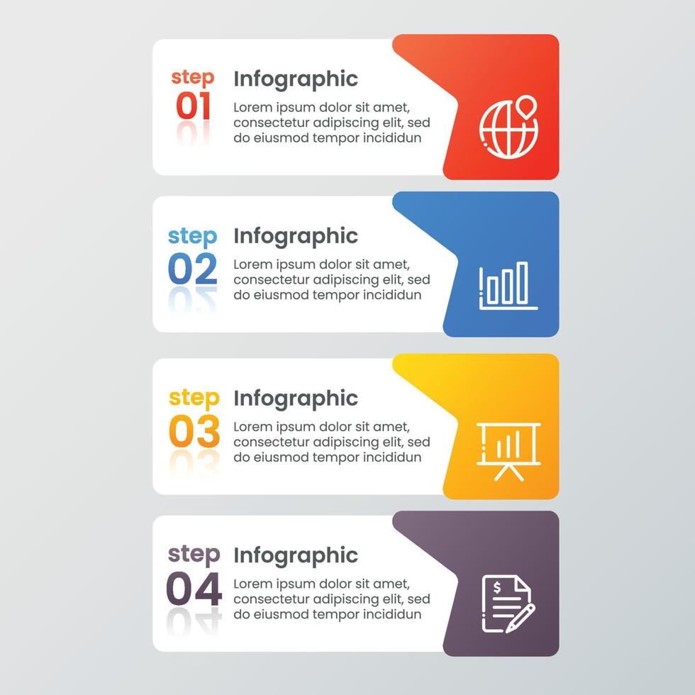 Business infographic steps design vector