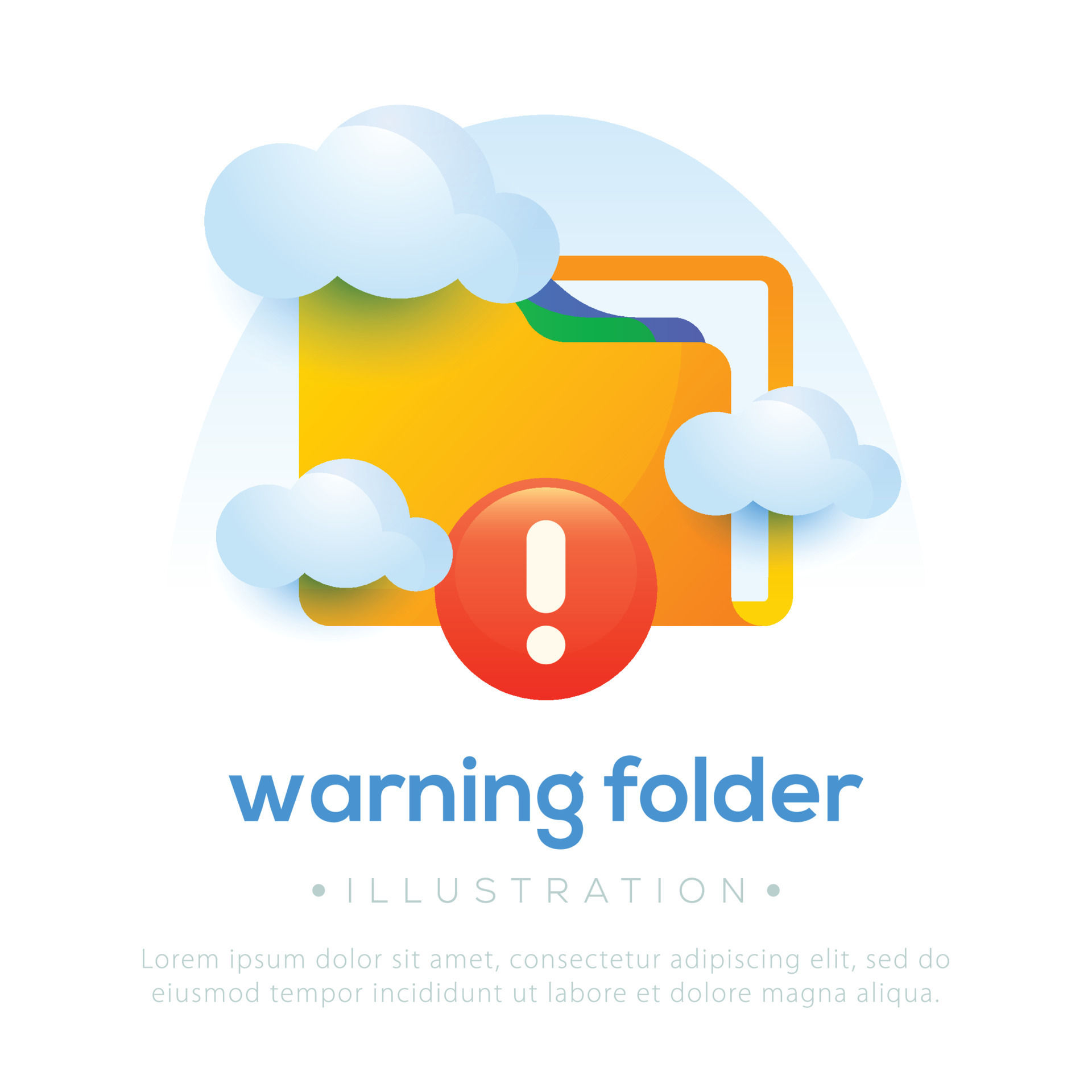 Illustration warning folder. Folder warning 17373805 Vector Art at Vecteezy