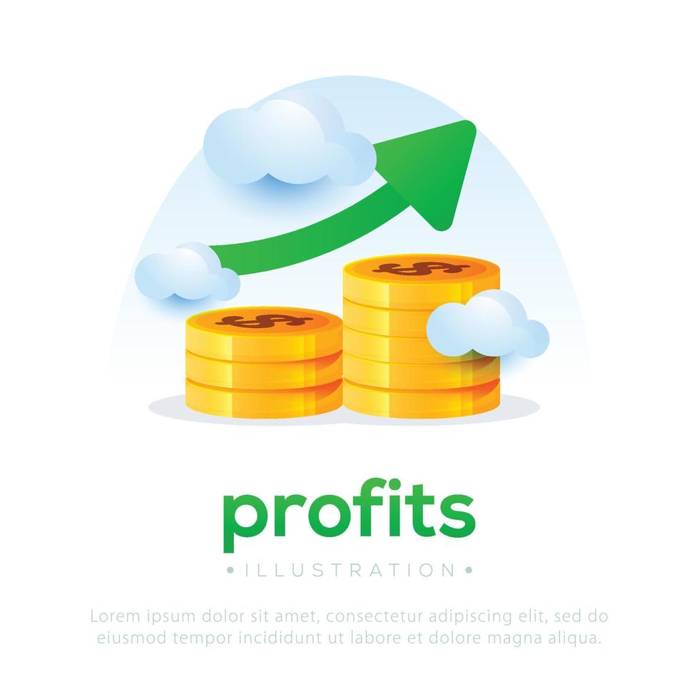 Profit illustration design. Illustration for business finance vector