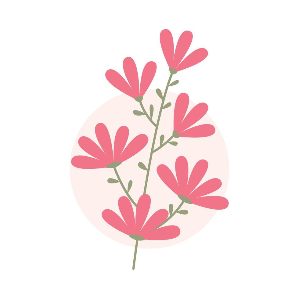 Vector floral design. Icon flower