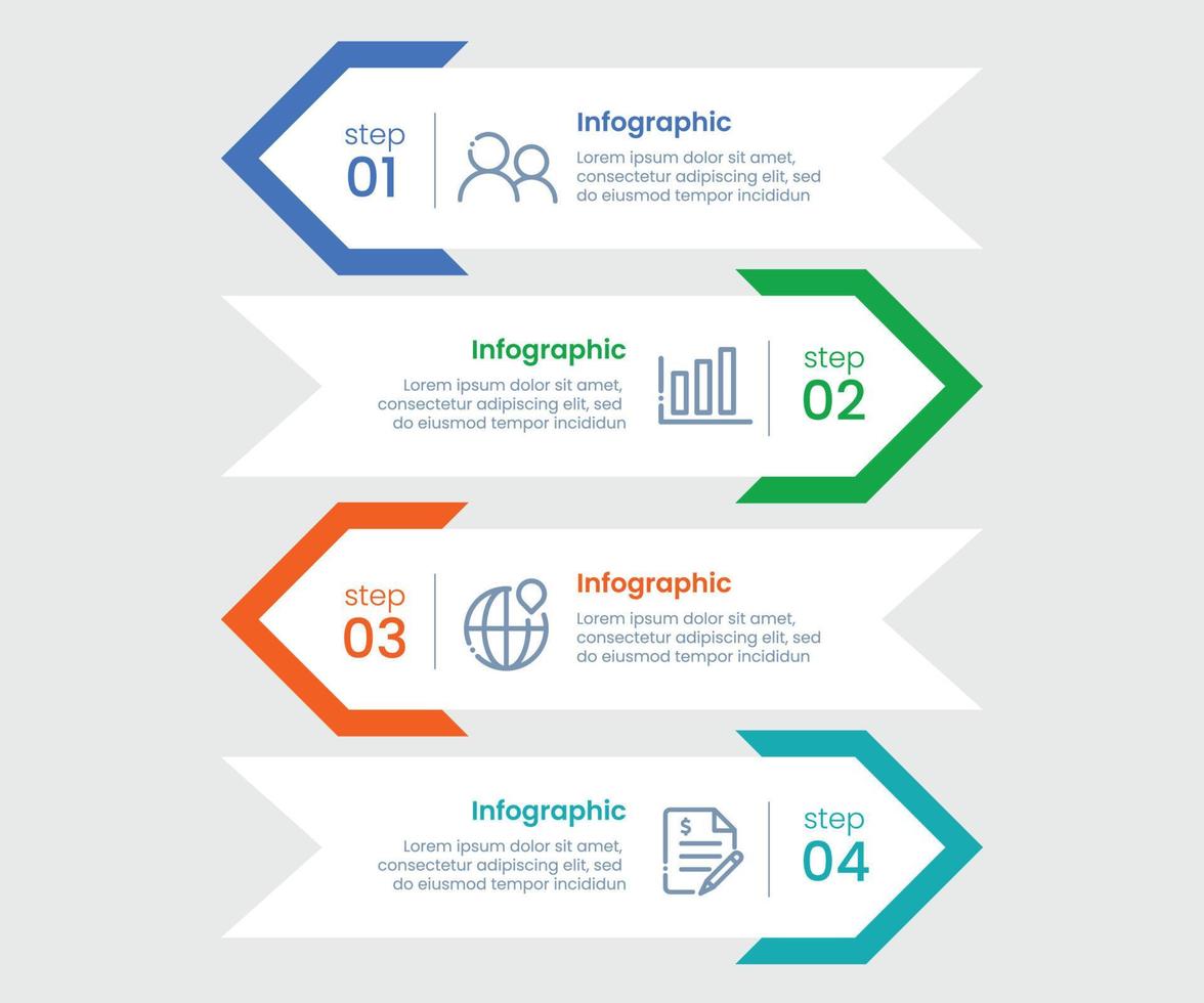 Business infographic steps design vector