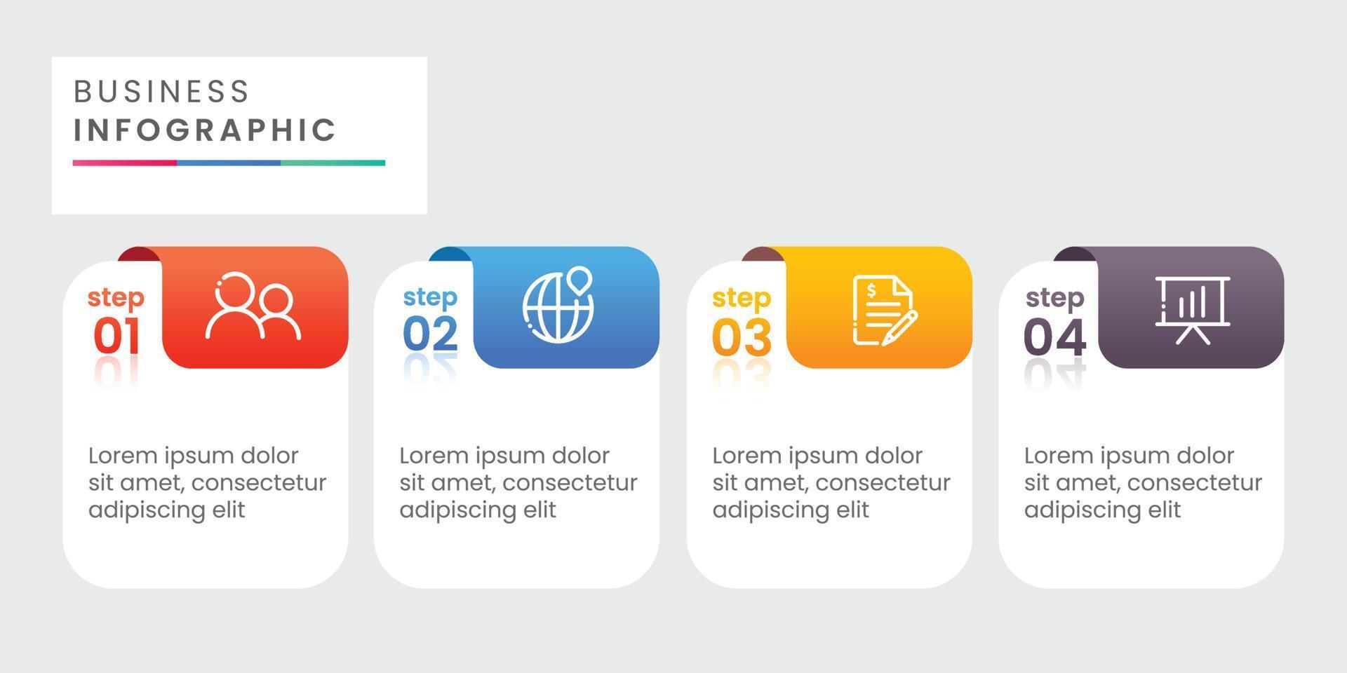 Timeline steps business infographic template vector