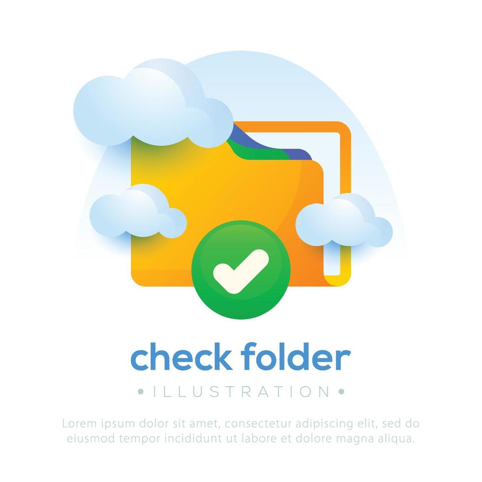 Check folder design. Folder check design vector