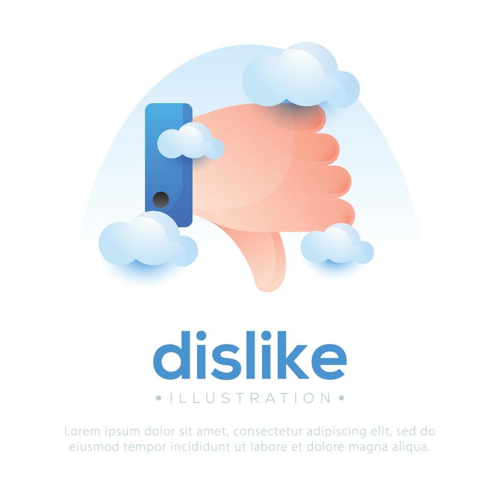 Dislike illustration design vector