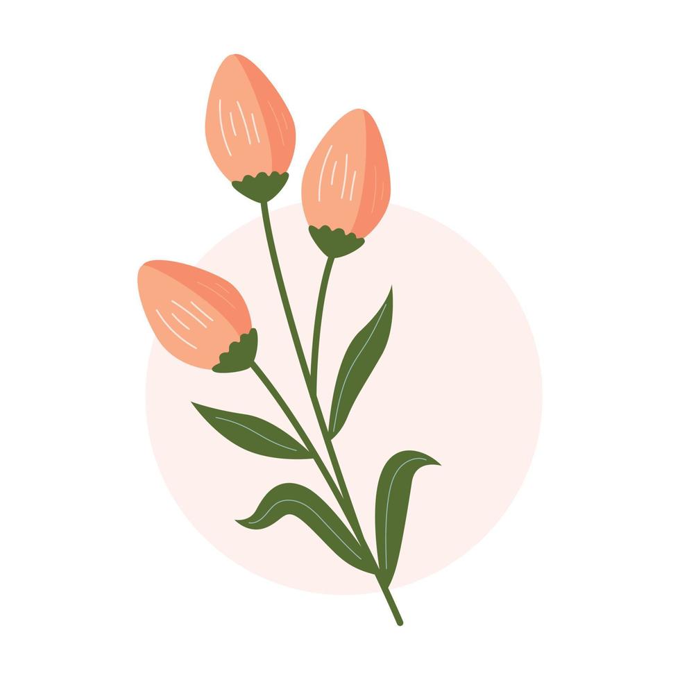 Vector floral design. Icon flower