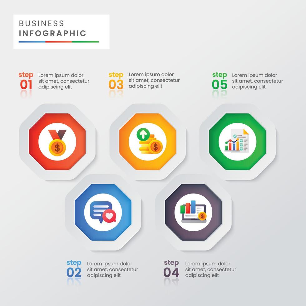 Business concept infographic template design vector