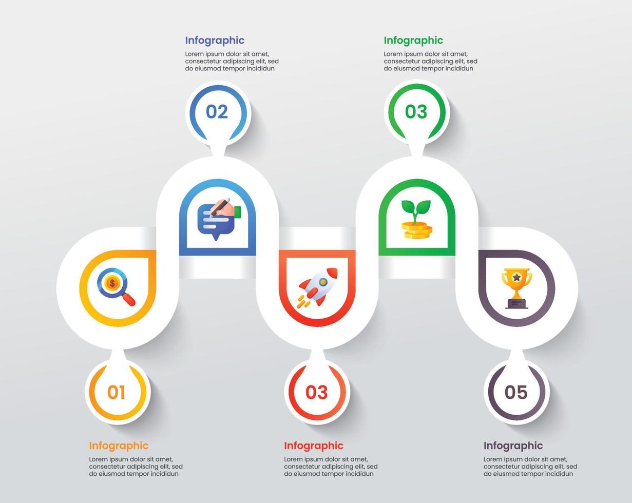 Infographic business banner template design vector