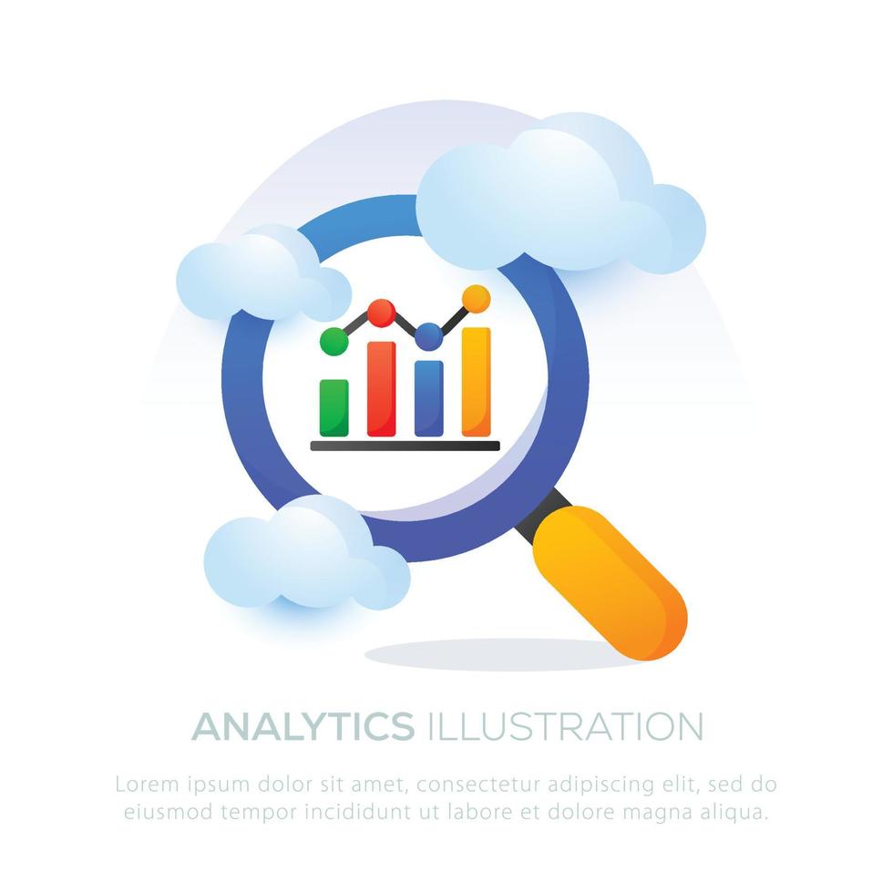 Analytics business illustration design for mobile or website design vector