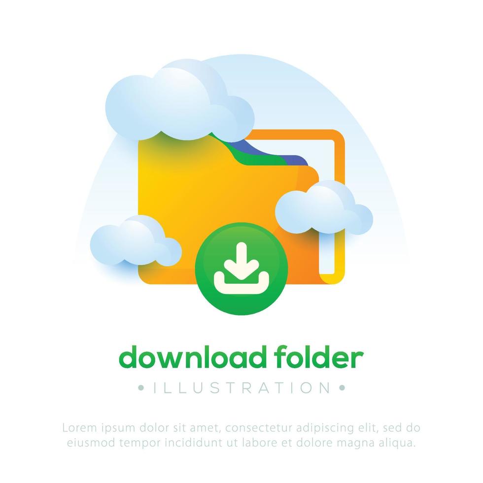 Download folder illustration design vector