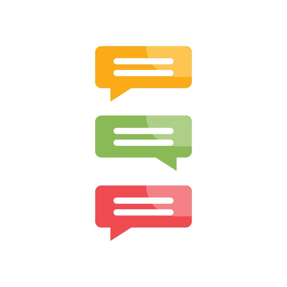 Social Media Chat Flat Icon. vector illustration. EPS 10