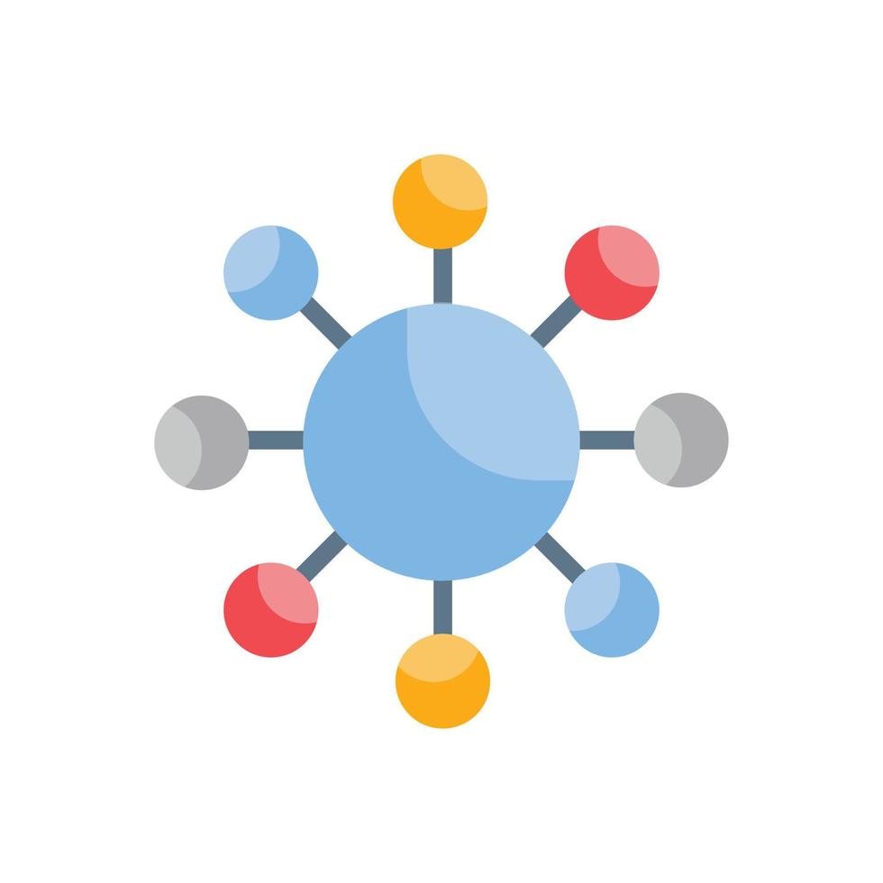 Global Connection Flat Icon. vector illustration. EPS 10