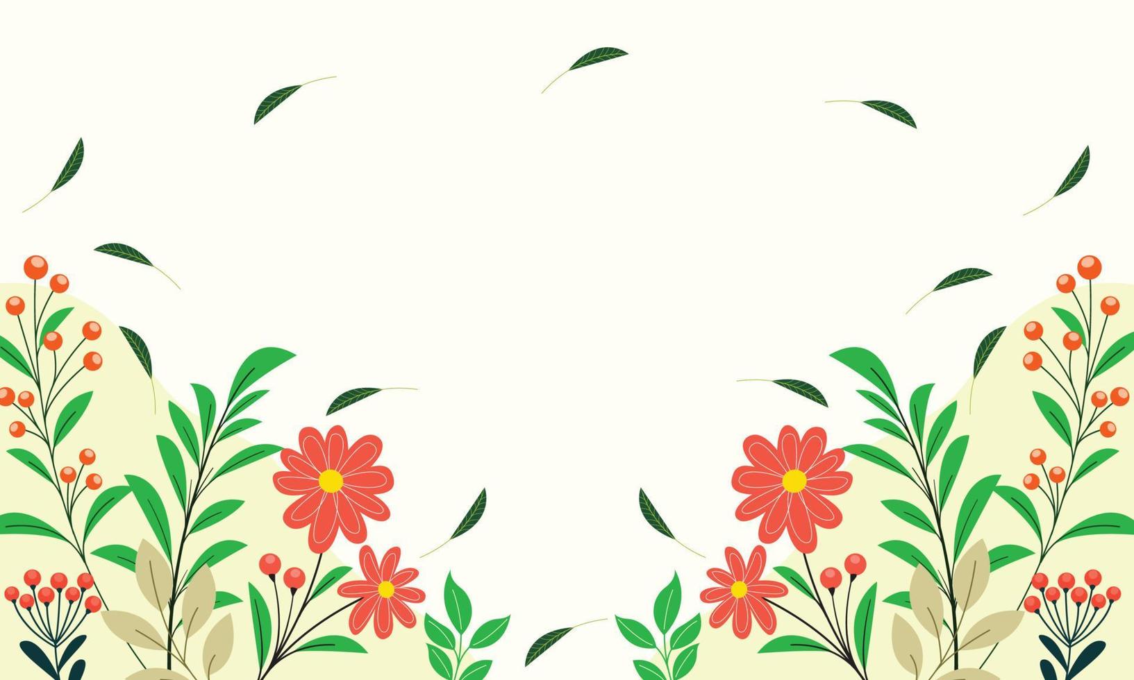 Flower background design. Beautiful flower banner template design vector