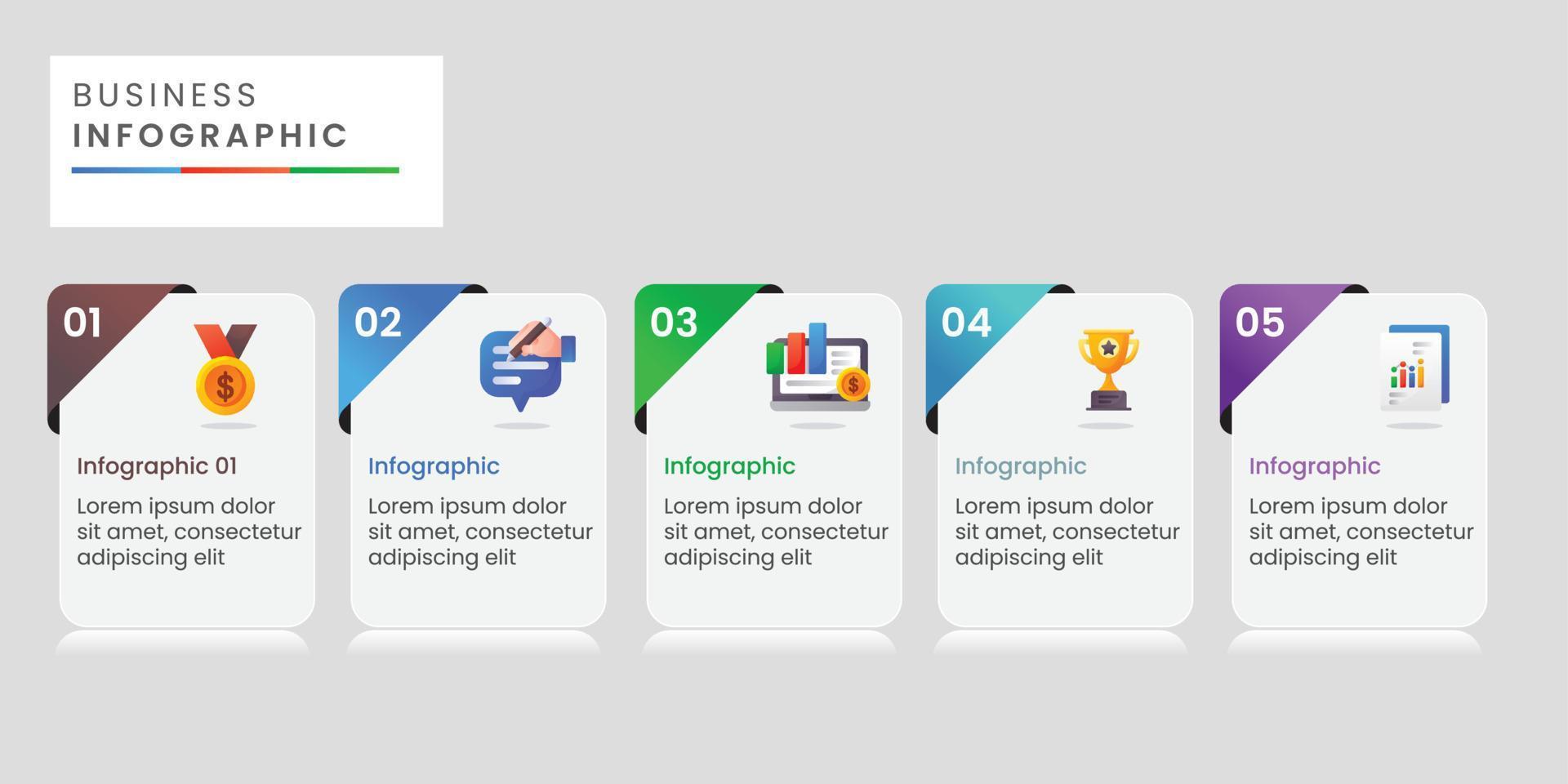 Business infographic template design vector