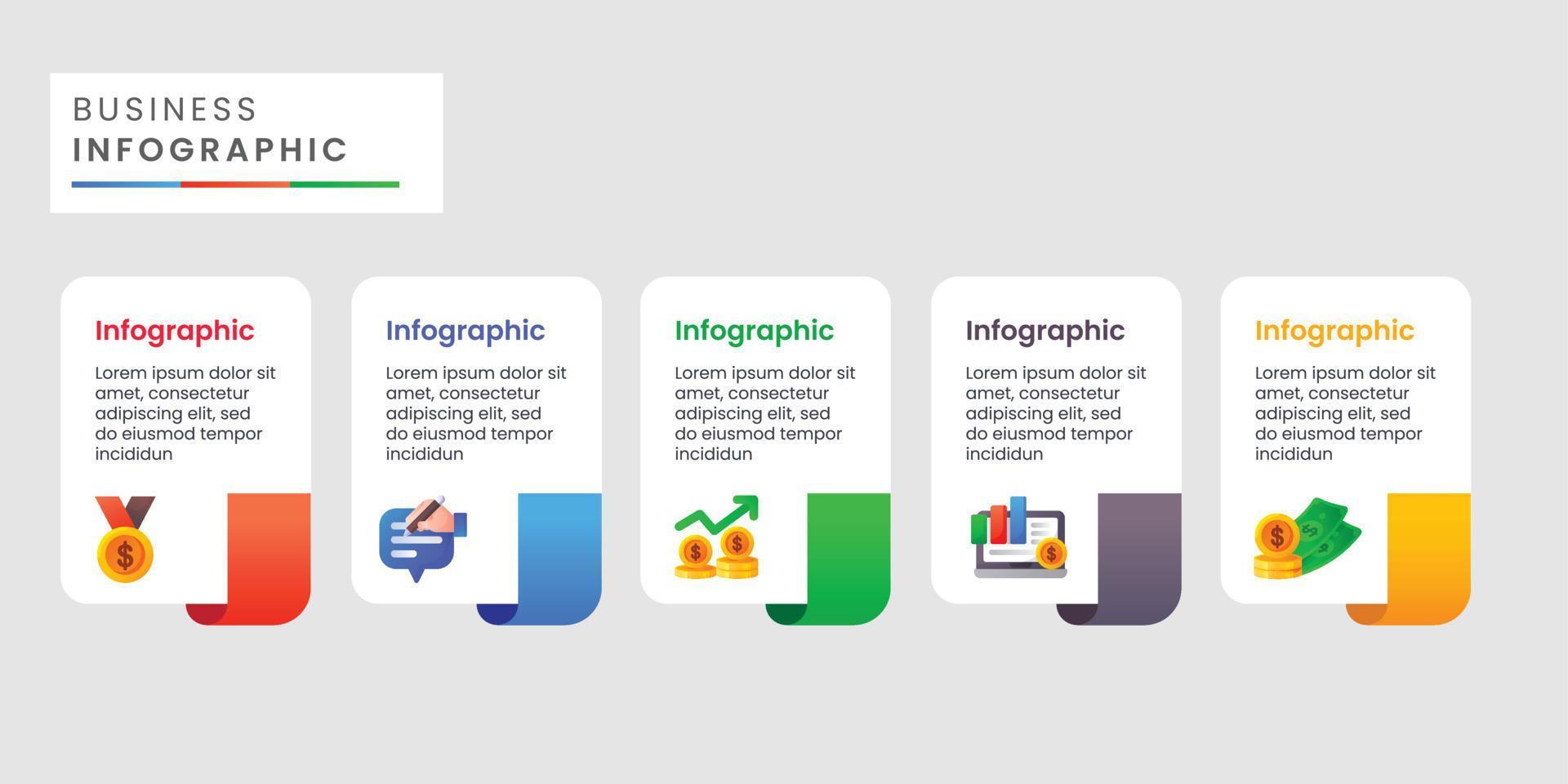 Business infographic template design vector