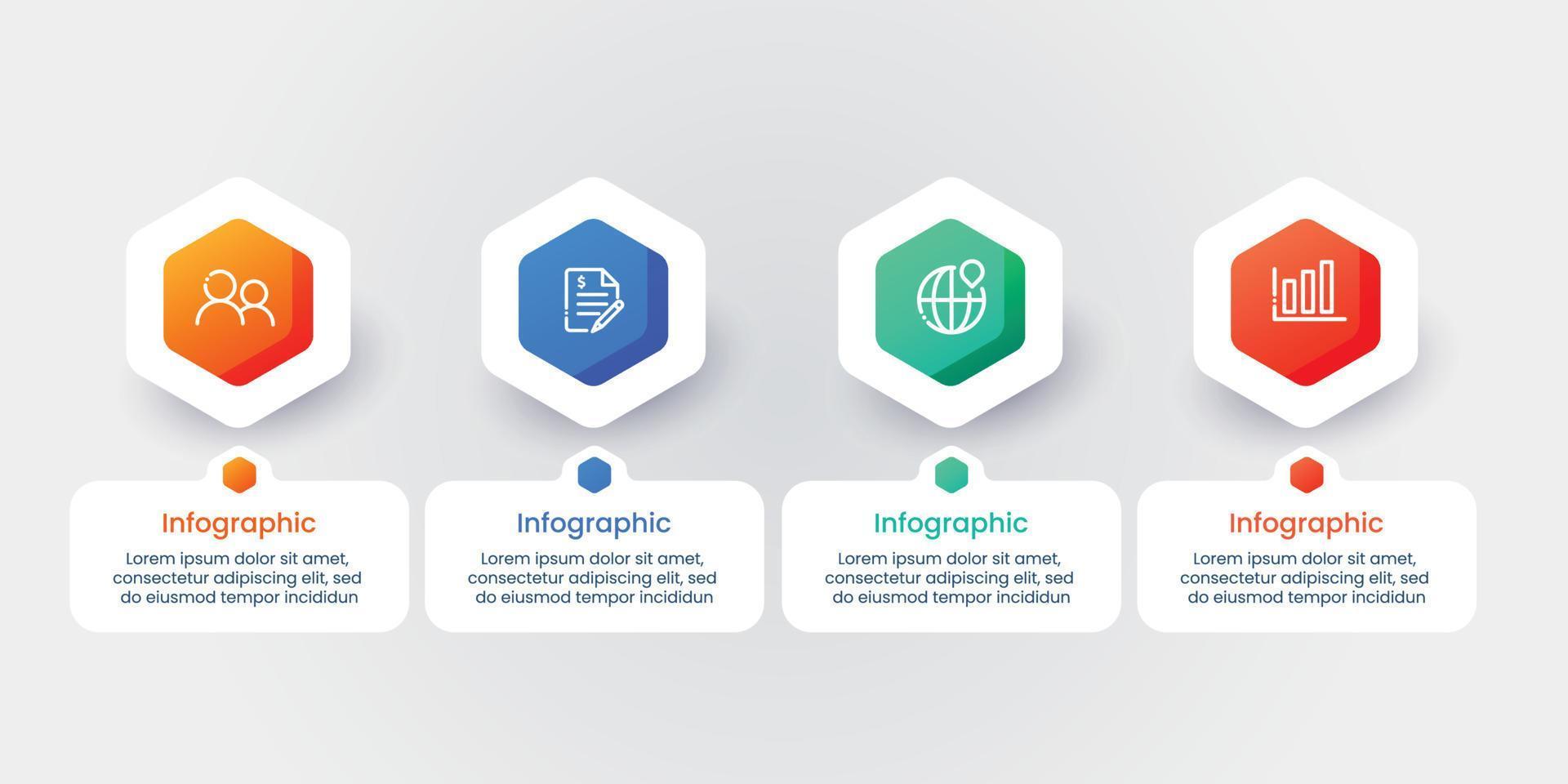 diseño de plantilla de infografía empresarial vector