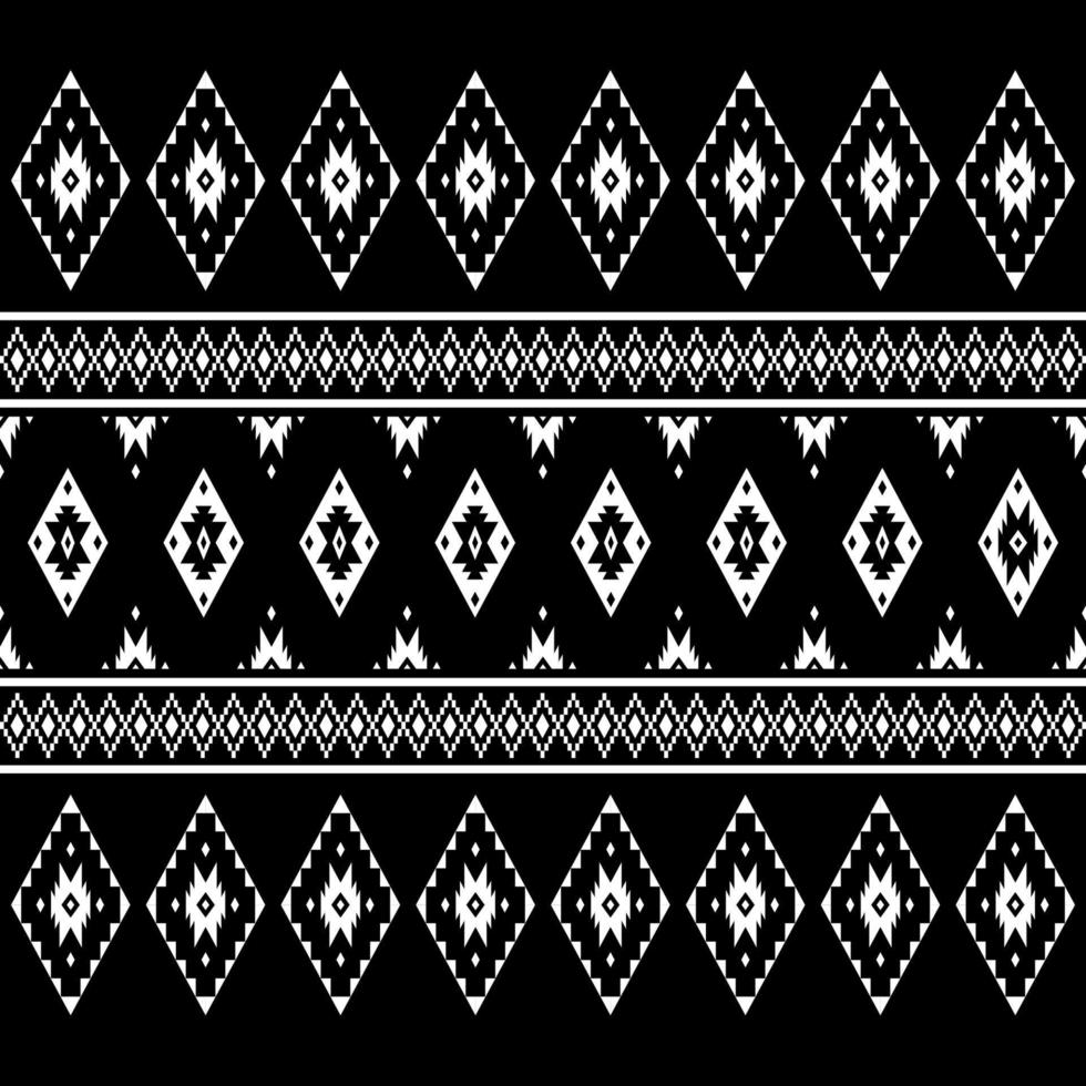 Diseño tradicional geométrico étnico oriental sin costuras para fondo, alfombra, papel pintado, ropa, envoltura, batik, tela, vector, ilustración, estilo bordado. vector