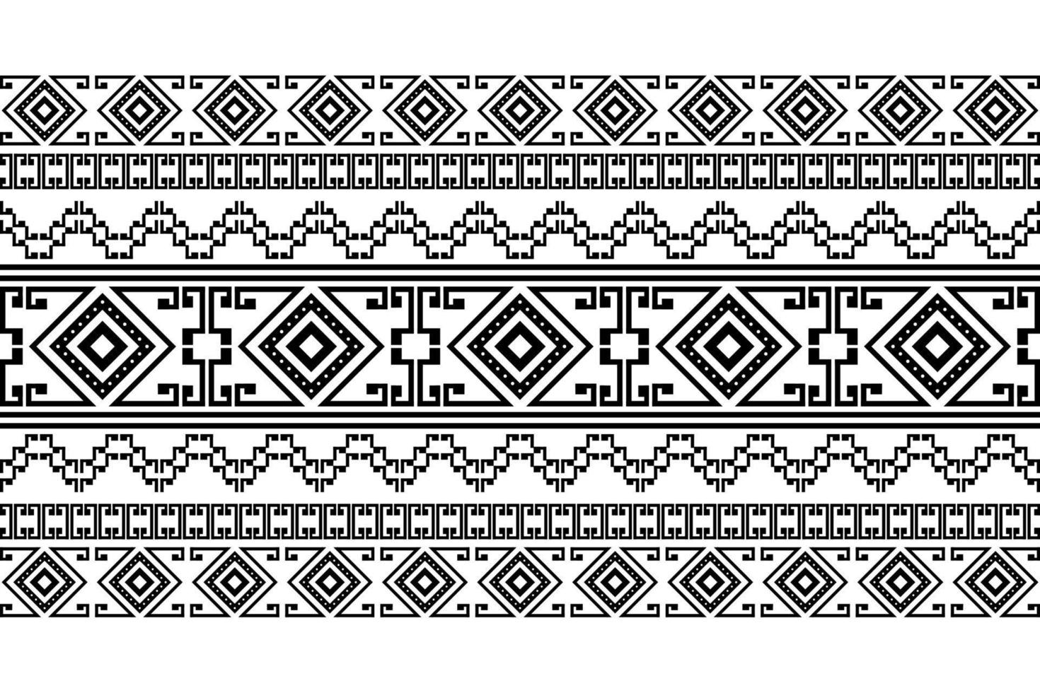 Geometric ethnic oriental seamless pattern traditional Design for background, carpet, wallpaper, clothing, wrapping, batik, fabric, Vector, illustration, embroidery style. vector