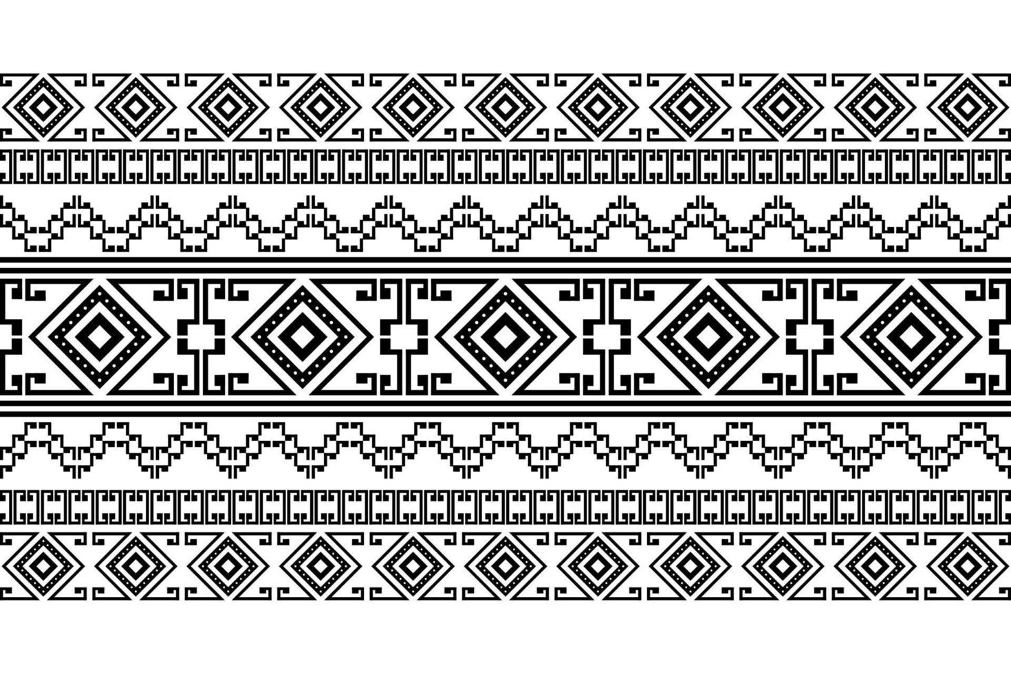 Diseño tradicional geométrico étnico oriental sin costuras para fondo, alfombra, papel pintado, ropa, envoltura, batik, tela, vector, ilustración, estilo bordado. vector