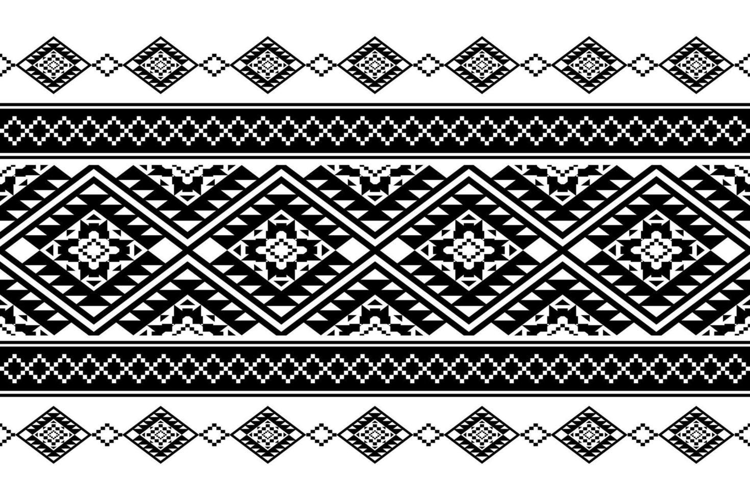 Diseño tradicional geométrico étnico oriental sin costuras para fondo, alfombra, papel pintado, ropa, envoltura, batik, tela, vector, ilustración, estilo bordado. vector