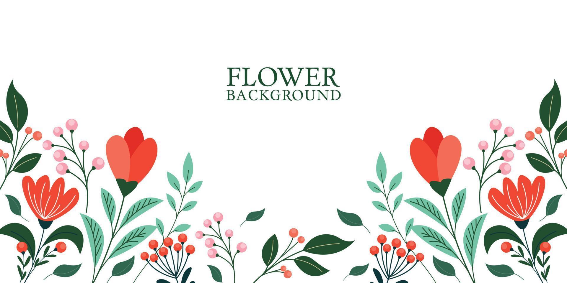 Banner Floral background design. Beautiful floral template design vector