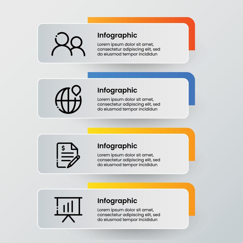 Business infographic steps design vector