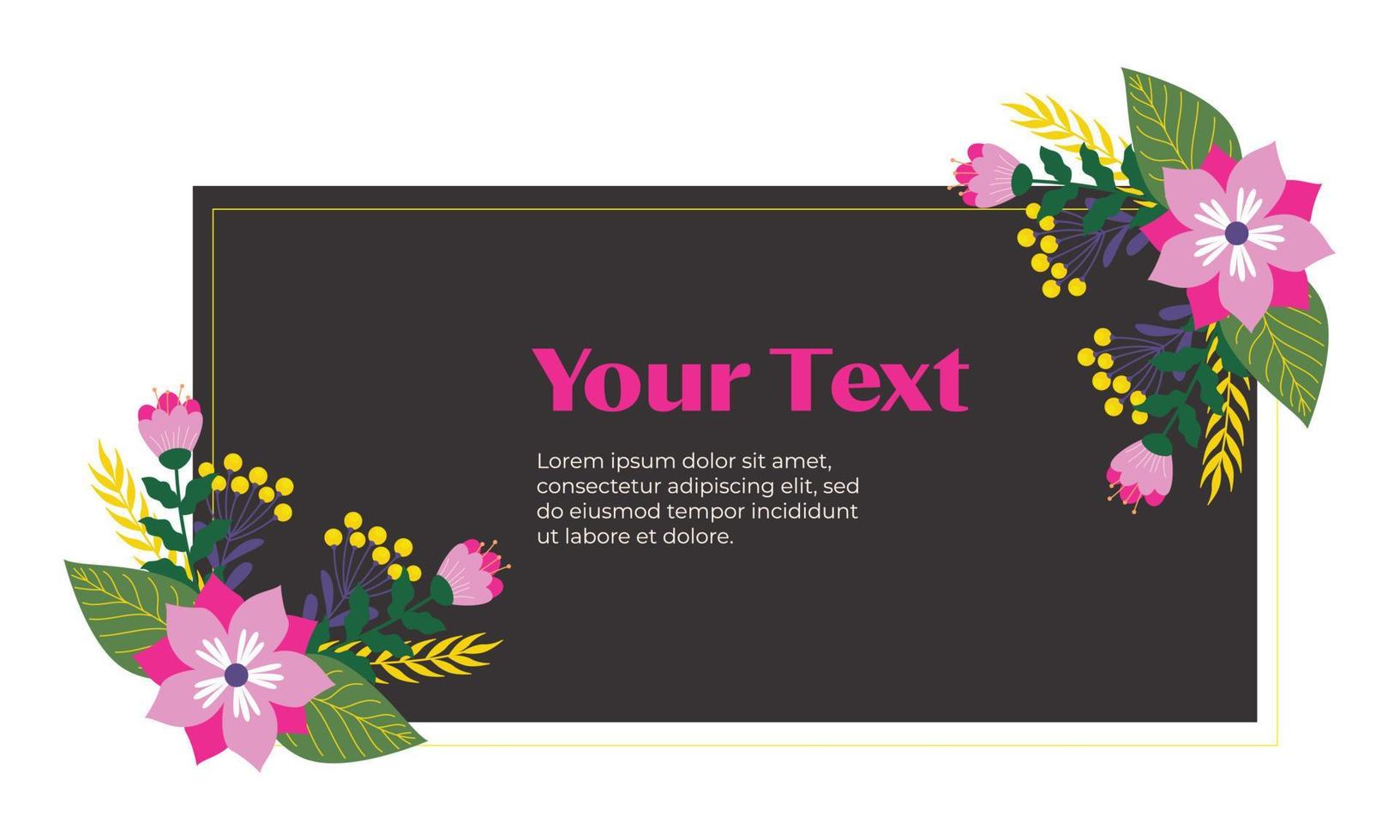 Floral background design. Beautiful floral banner template design vector