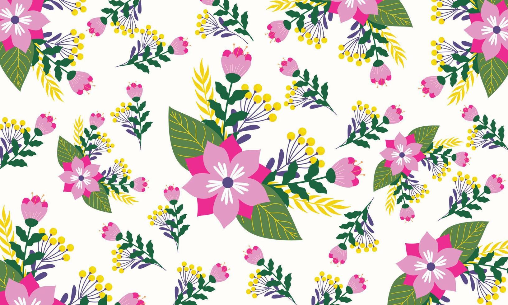 Floral pattern illustration. Flower background design vector
