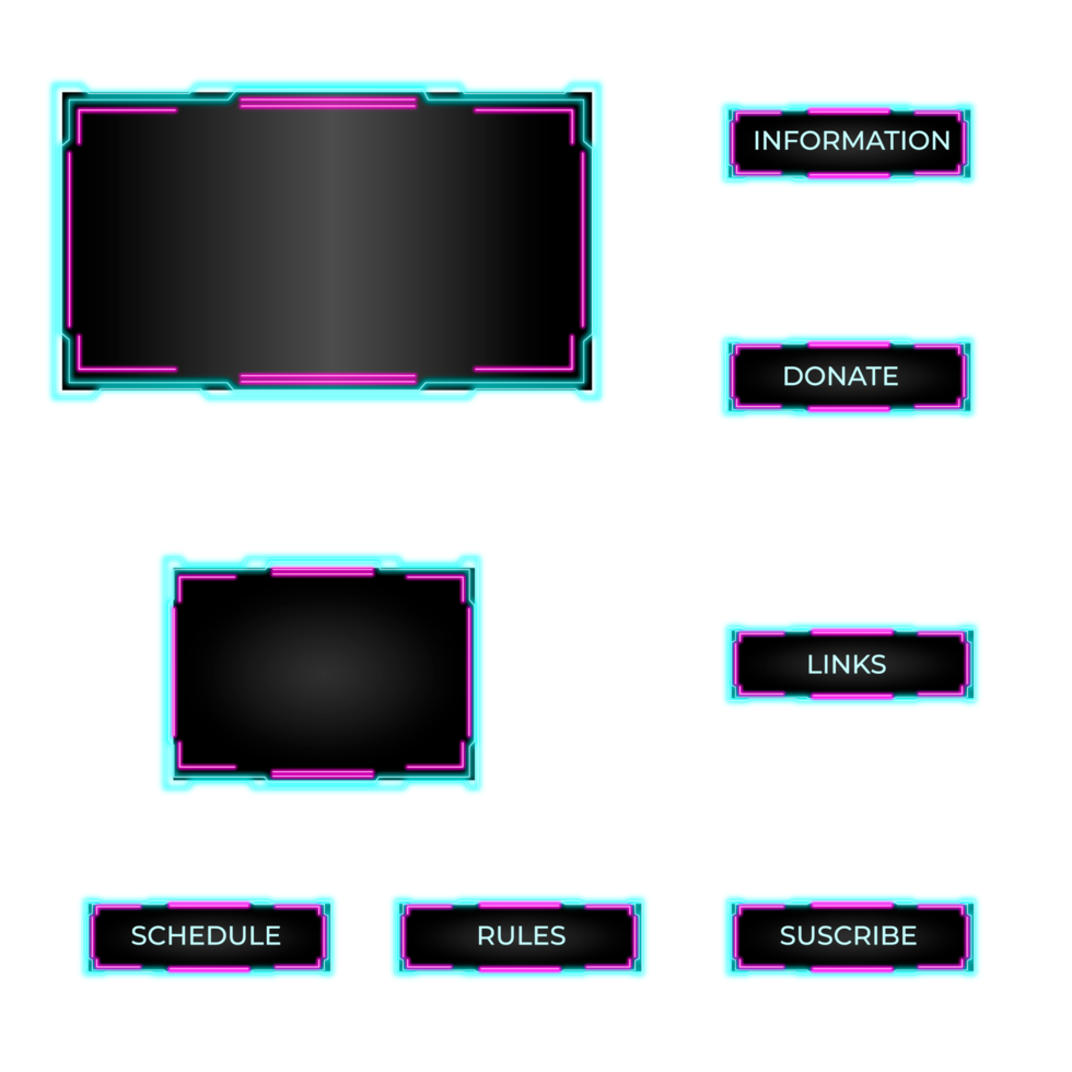 twitch overlay gamer and streamer png