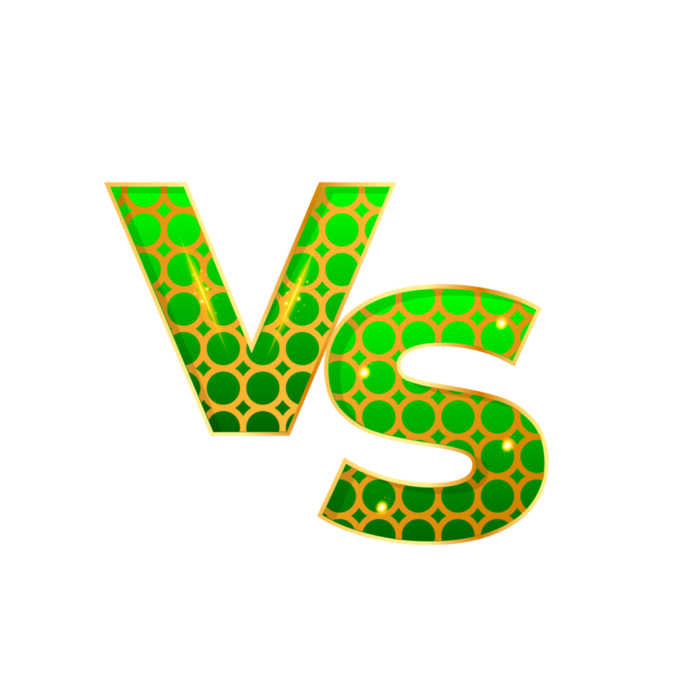 vs letters for sports and fight competition. png
