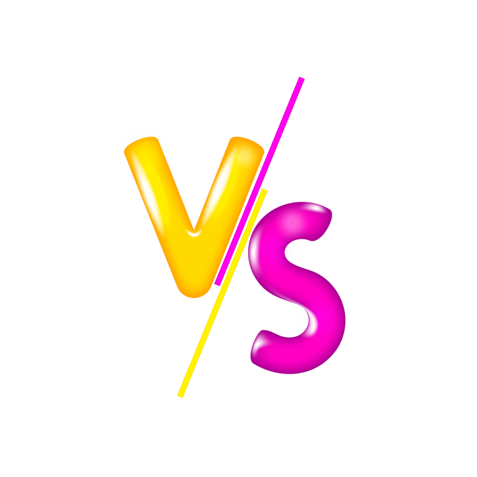 vs letters for sports and fight competition. png