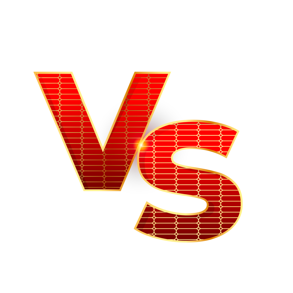 vs letters for sports and fight competition. png