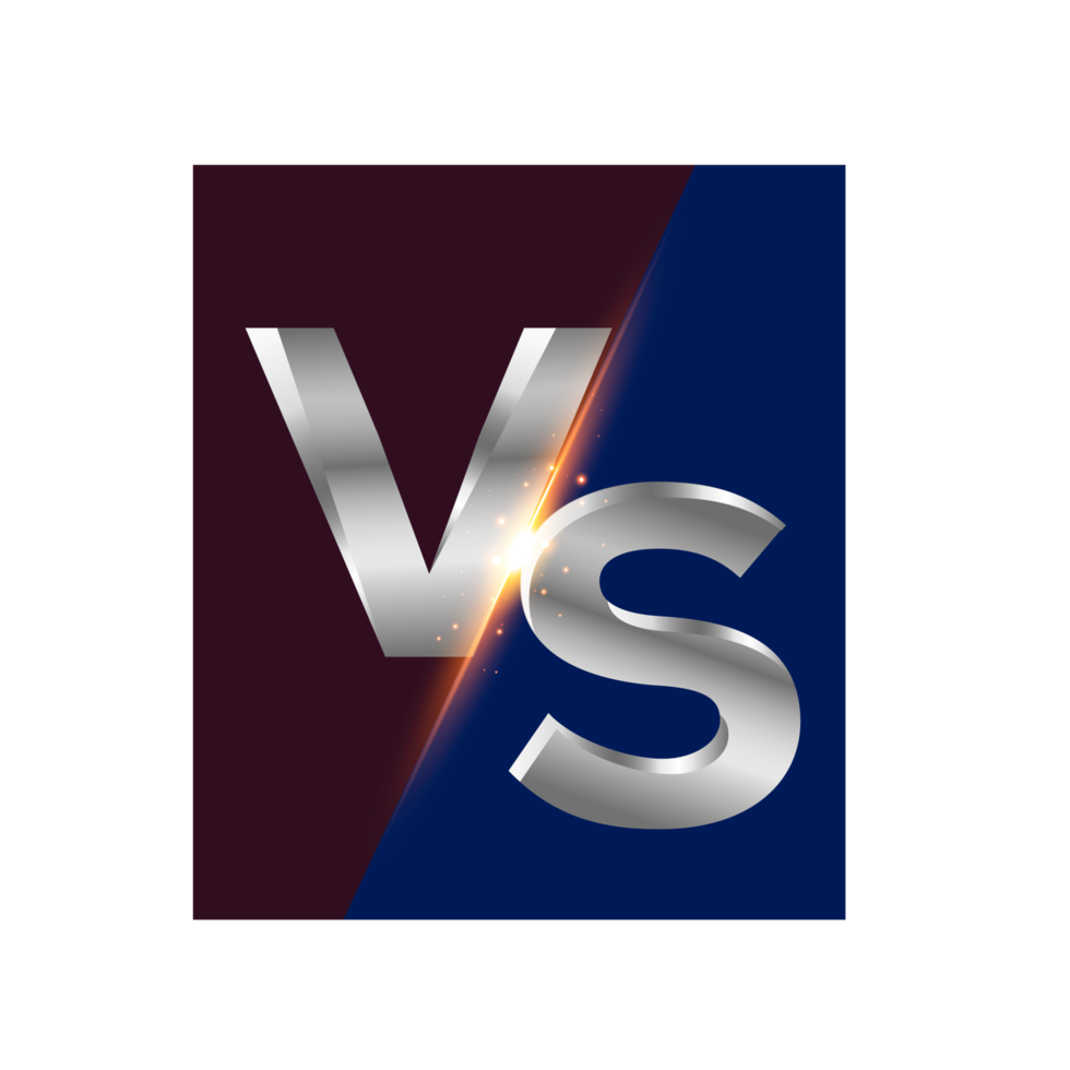 vs letters for sports and fight competition. png