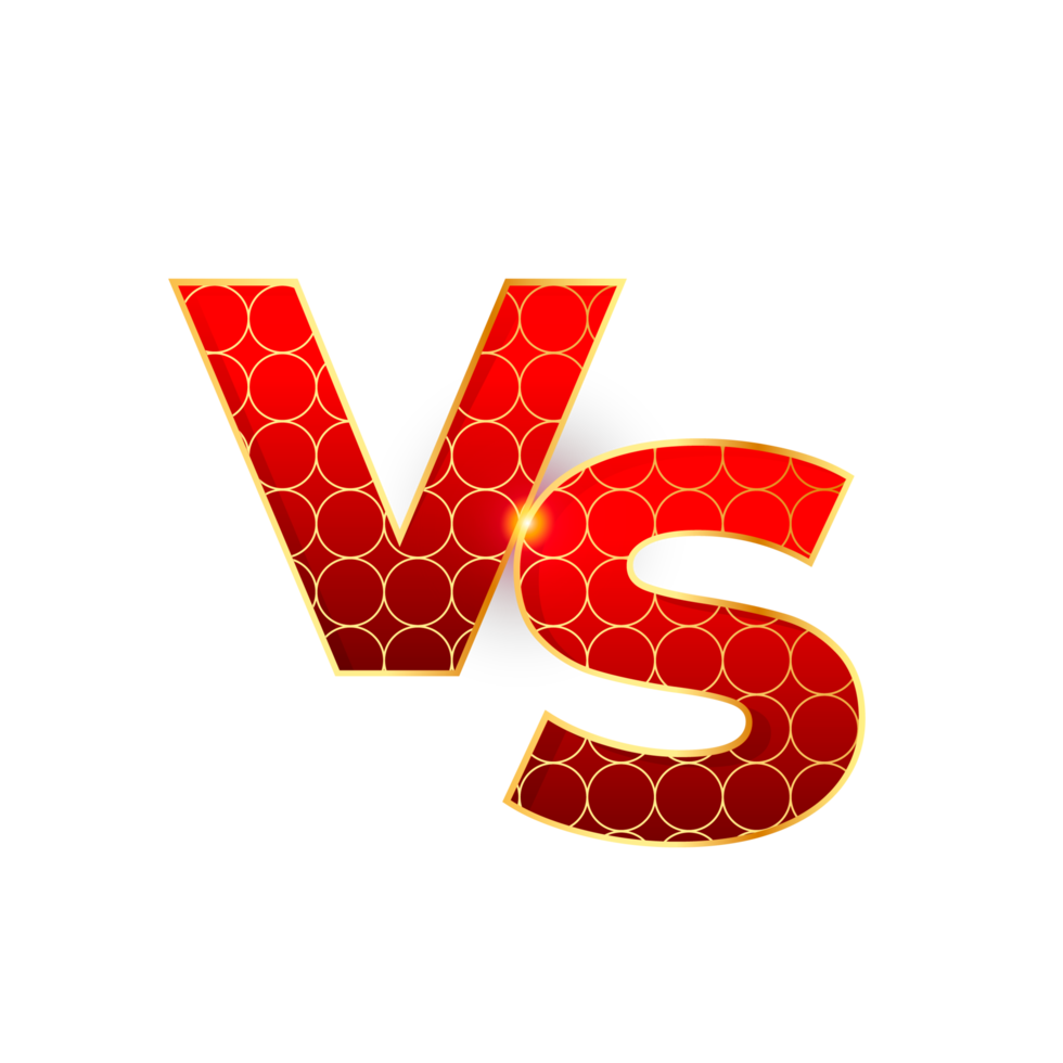 vs letters for sports and fight competition. png