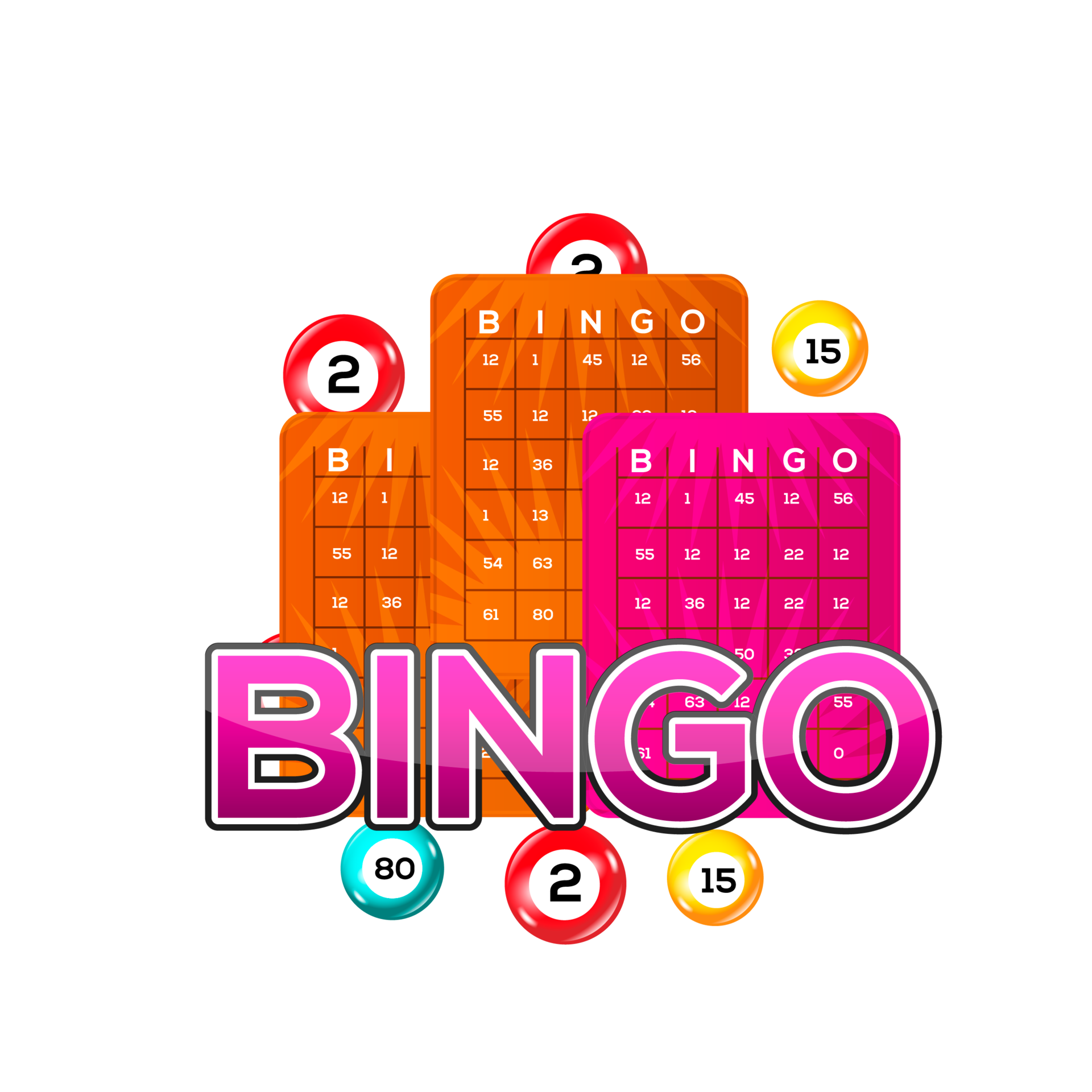 Bingo lotto game balls and lottery cards with lucky numbers 17374766 PNG