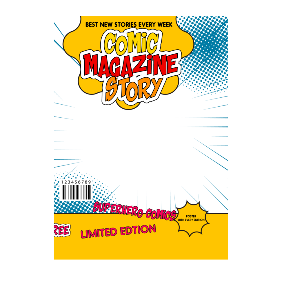 Comic book cover template design 17374788 PNG Comic book cover template design 17374788 PNG