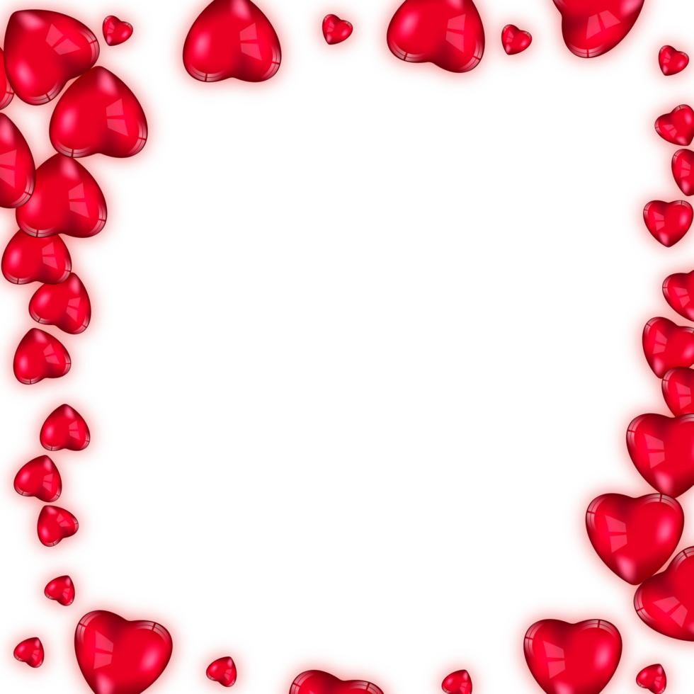 happy valentines day frame with beautiful ornament png