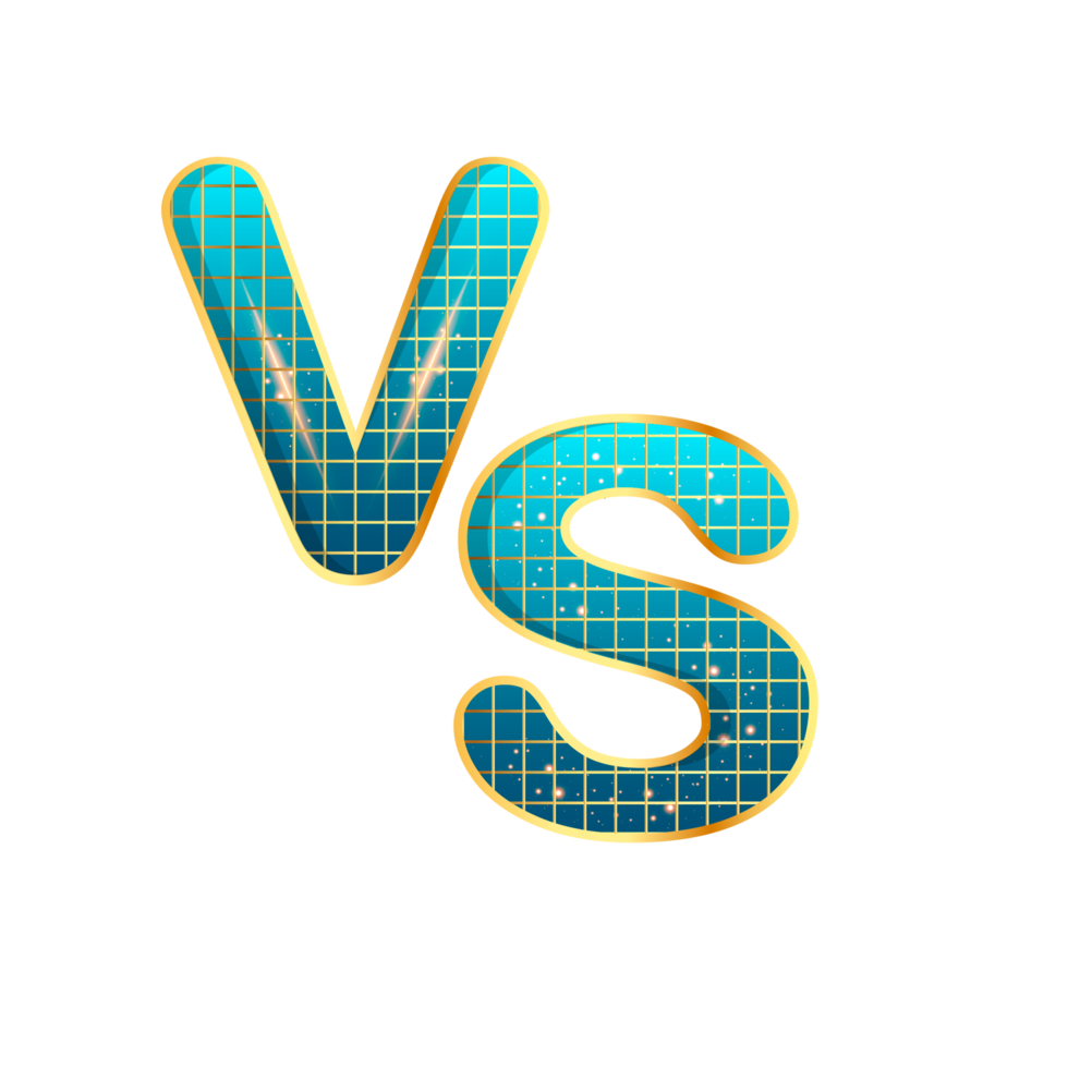 vs letters for sports and fight competition. png