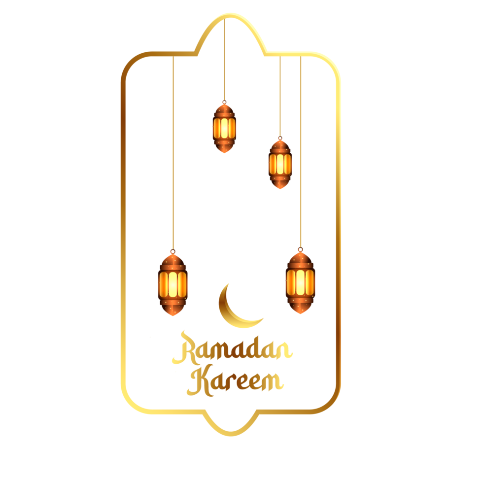 tipografía eid mubarak con mezquita y linterna png