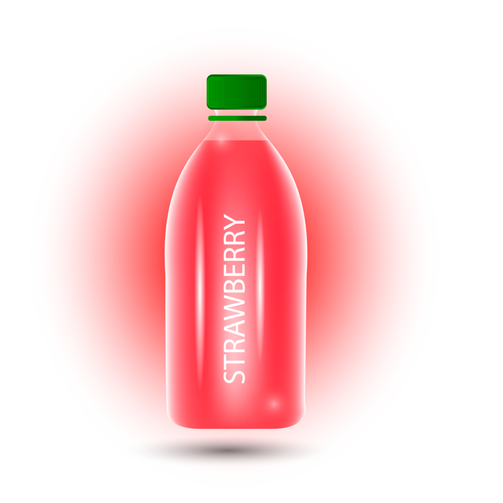 garrafa de vidro de suco de fruta natural realista png