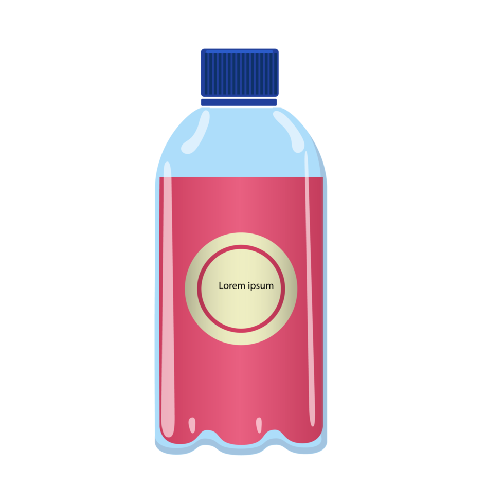 botella de vidrio de jugo de fruta natural realista png
