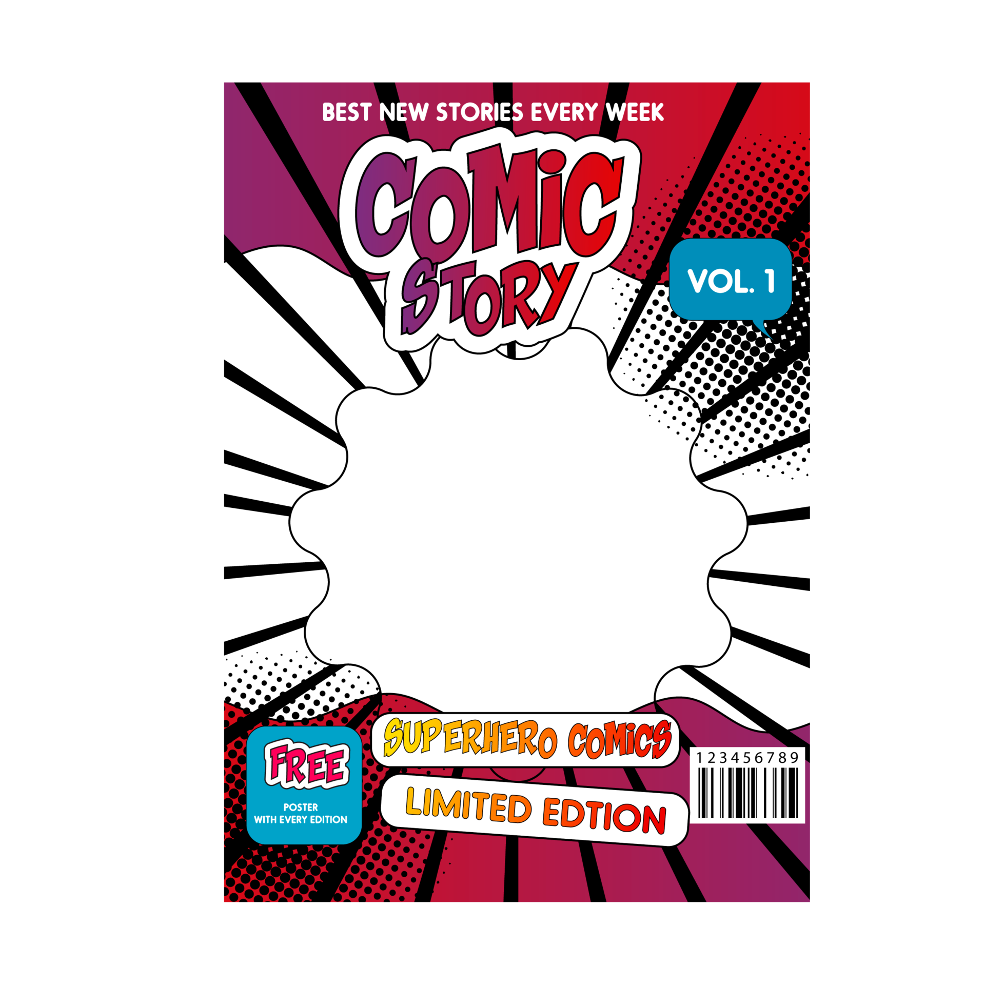 Comic book cover template design 17374853 PNG Comic book cover template design 17374853 PNG