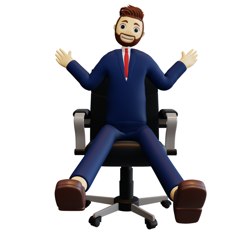 3d character businessman png