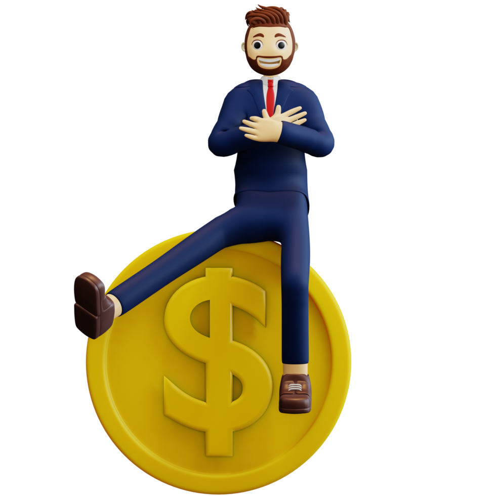 empresario de personajes 3d png