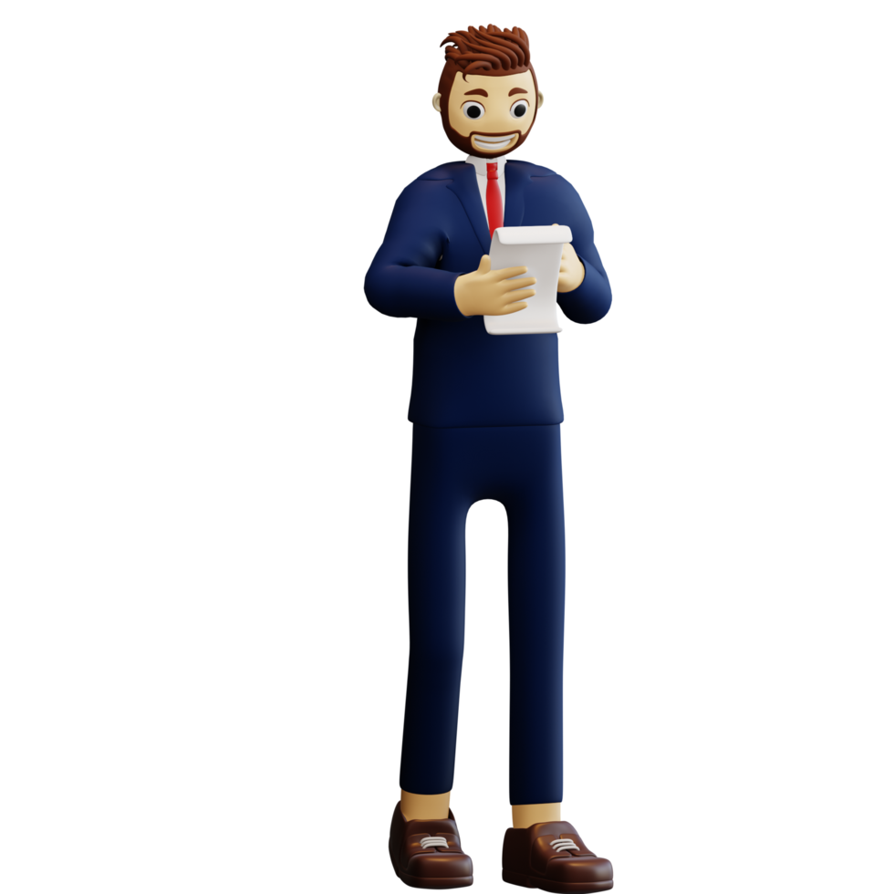 empresario de personajes 3d png